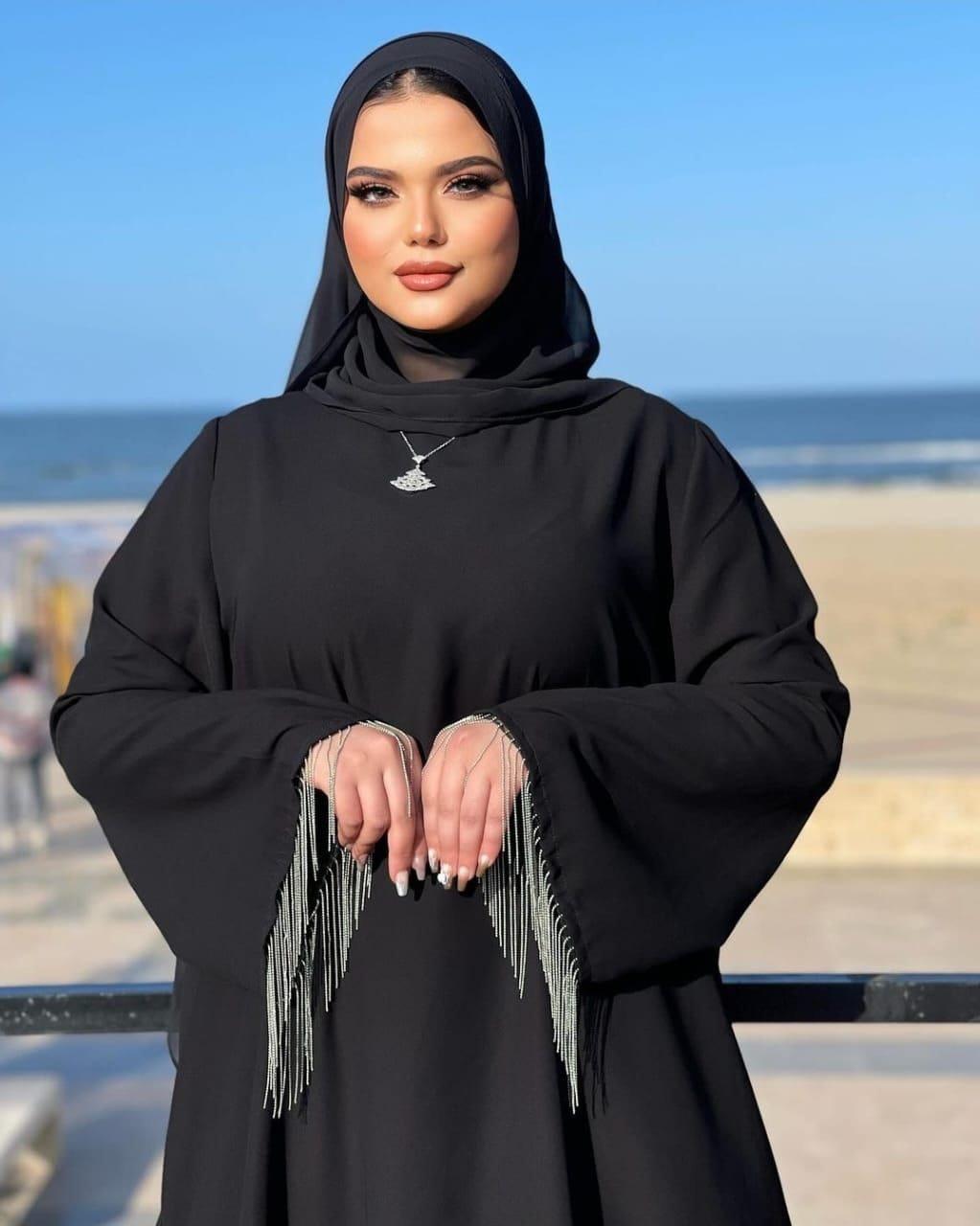عباية شريط بطرحة